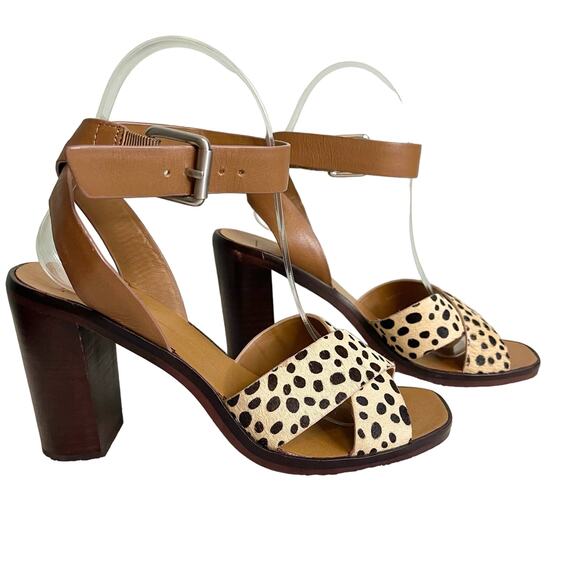 Dolce Vita Nala Block Heel Leather Sandals Size 6 - Picture 3 of 12